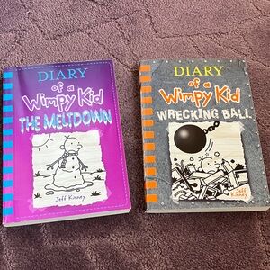 Diary of a Wimpy Kid Boxed Set - The Meltdown & Wrecking Ball - Purple & Gray